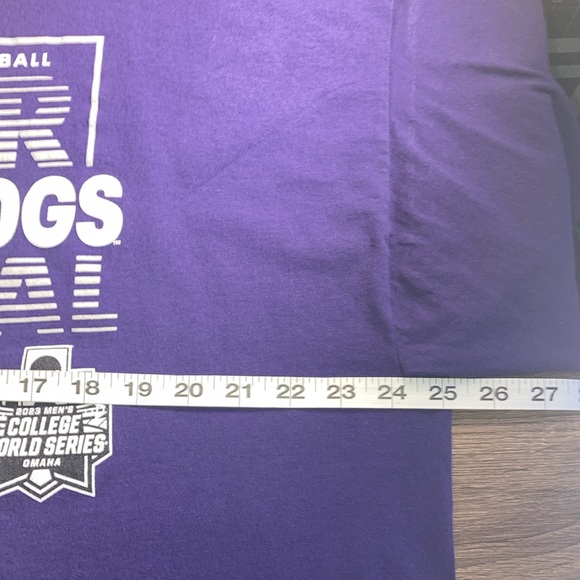 Mens 2XL Champion NCAA Purple TCU Baseball T Shirt - Picture 5 of 8